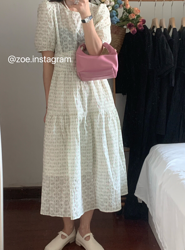 [Zoe Zoe] Korean floral ins loose dress c585# L