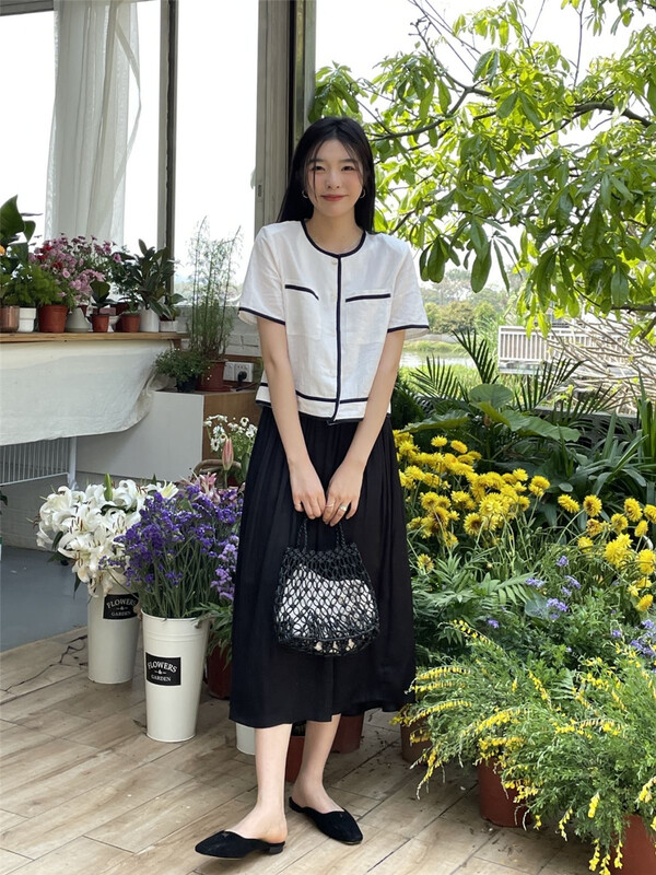 goods in stock! New in early summer! [clean space] Korean soft and versatile loose skirt 31732# CLS
