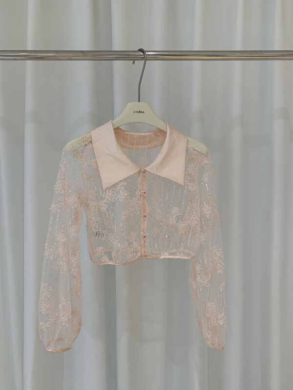 New year in early spring! [u Nara] gentle lady style shirt collar design blouse 80263# WPL