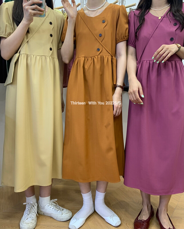 goods in stock! [thirteen 13] Korean version gentle and versatile dress 1183# XYY