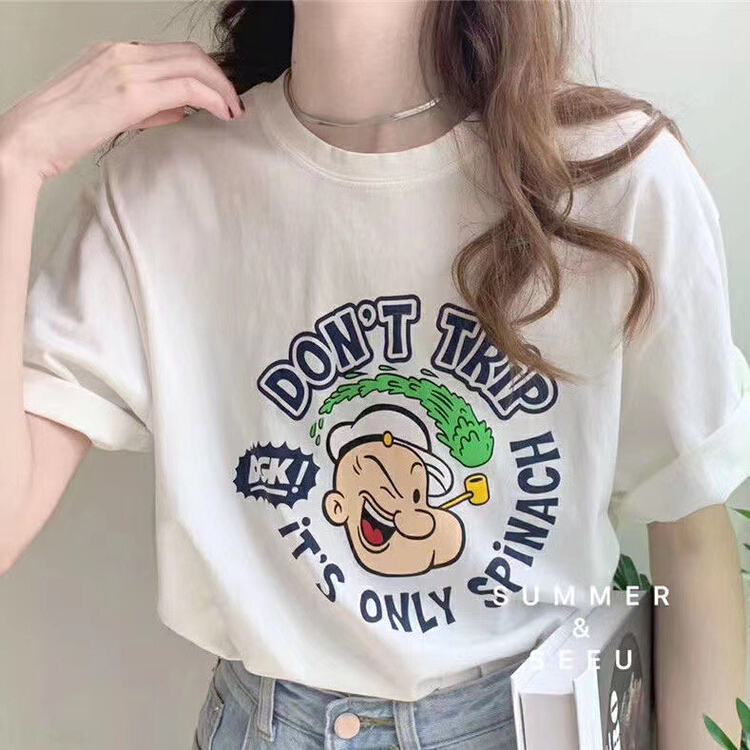 New year in early spring! [ziyijia] cartoon printed round neck short sleeve T-shirt 0045# WTT