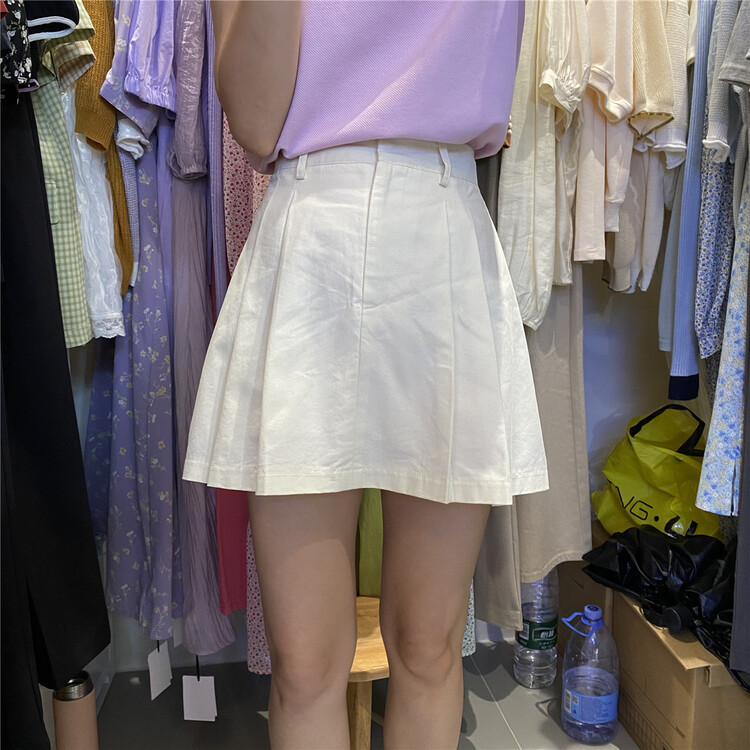 [cepar] Korean high waist pleated skirt 7196# hjy