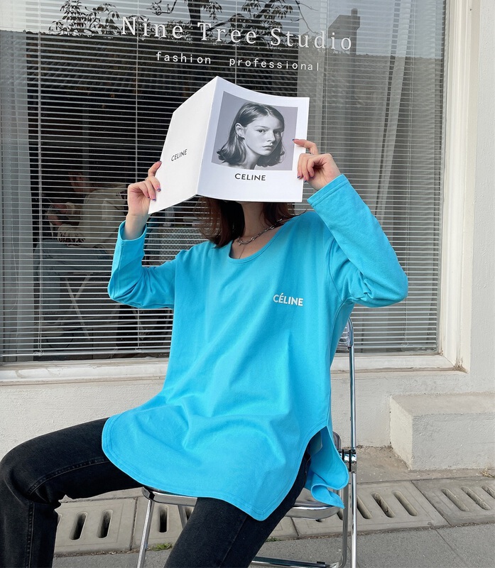 New year in early spring! [al] personalized split Harajuku style long sleeve T-shirt 5260# ozq