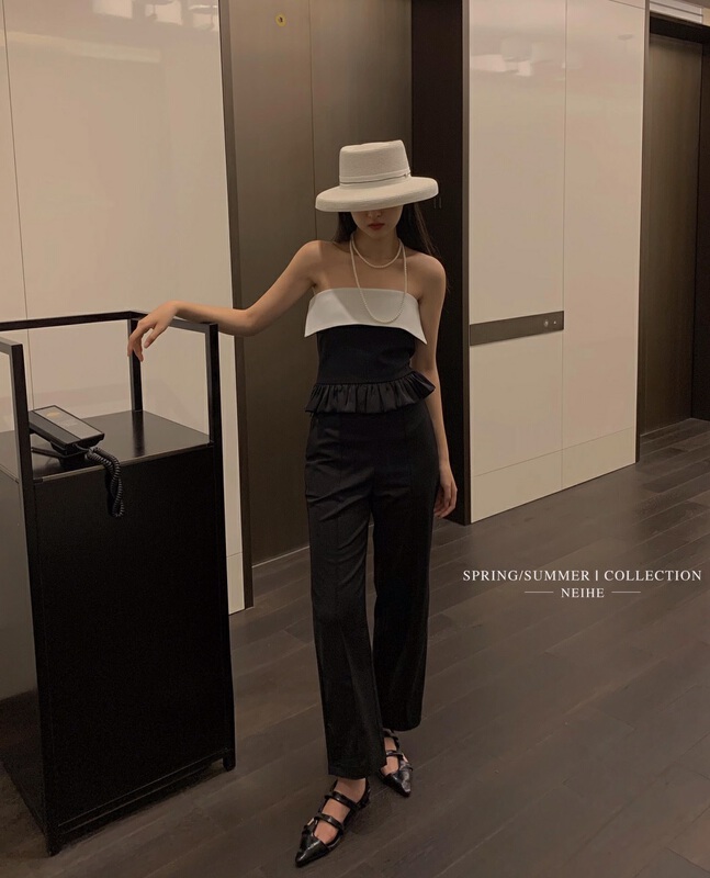 [neihe] design straight tube loose casual pants 22200# zxx