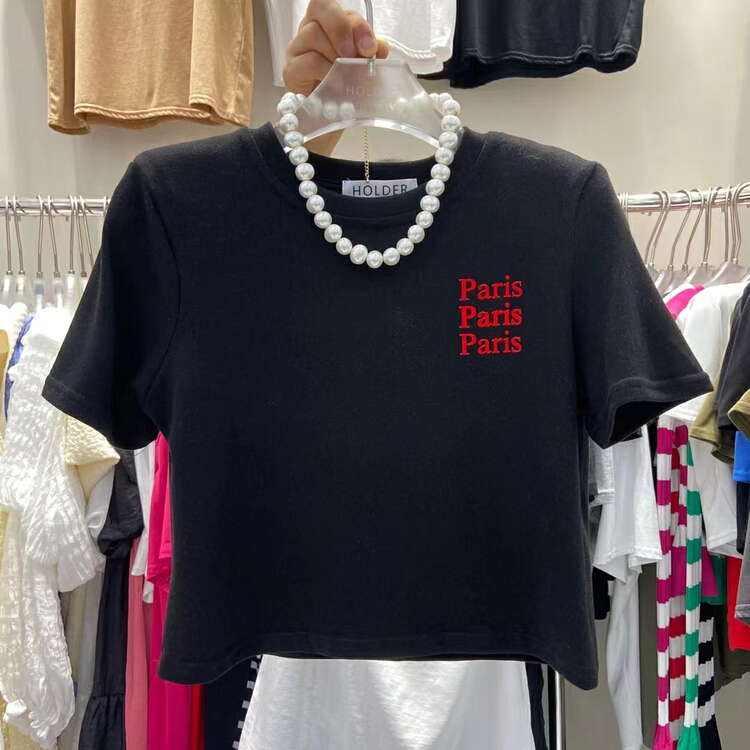 [holder] Casual Short Shoulder Pad short sleeve T-shirt 7088# zxl