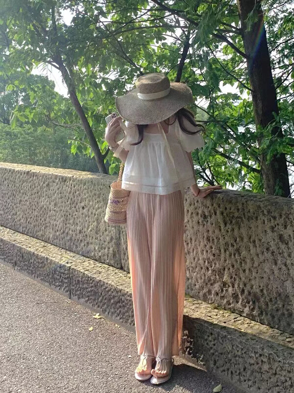 goods in stock! [are studio] Korean high waist casual pants 9826# WPL