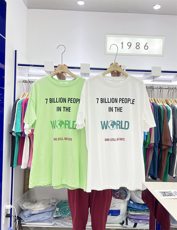 New in early summer! [1986] large letter loose short sleeve T-shirt ys2-809# LSL