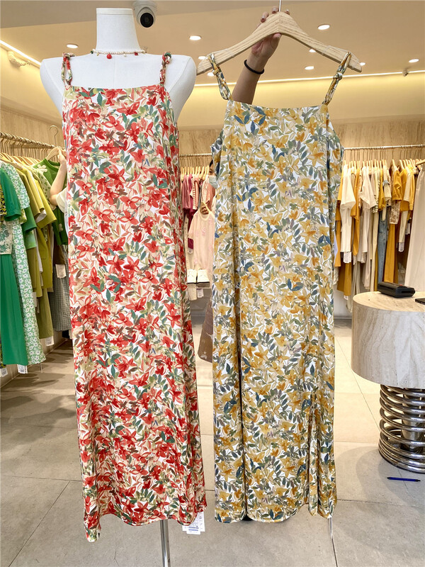 [Boran buran] floral suspender gentle dress 7353# LSW