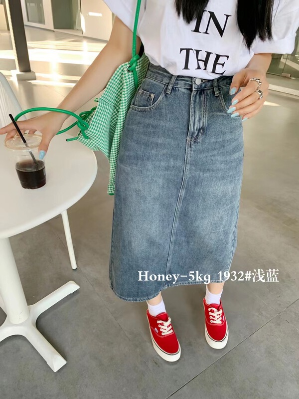 New in early summer! [honey-5kg] ladies slim and comfortable denim skirt (without belt) ys1-888# ll