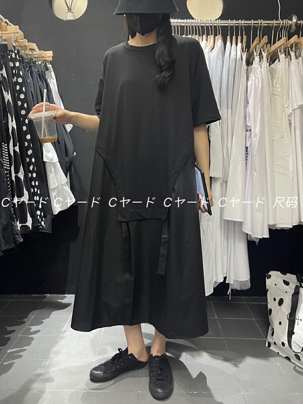 New in early summer! [size] large irregular stitching dress 0530# LSW