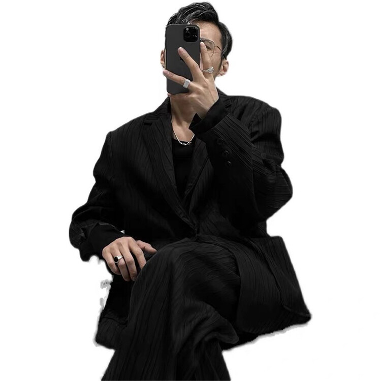 [MF] fashion temperament one button suit + comfortable casual pants two piece suit 6793-1# ZZL