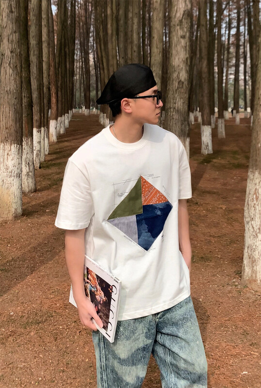 New year in early spring! [quick simple] Korean comfortable breathable micro wide short sleeve T-shirt 22010# ZZL