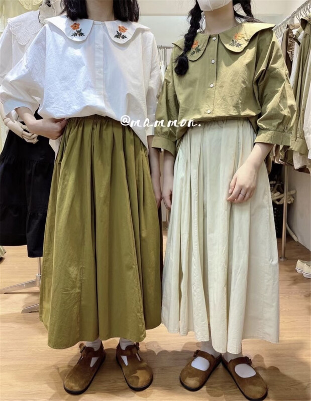 goods in stock! New in early summer! [Mammon] Korean style big swing fashion pleated skirt 842# ll