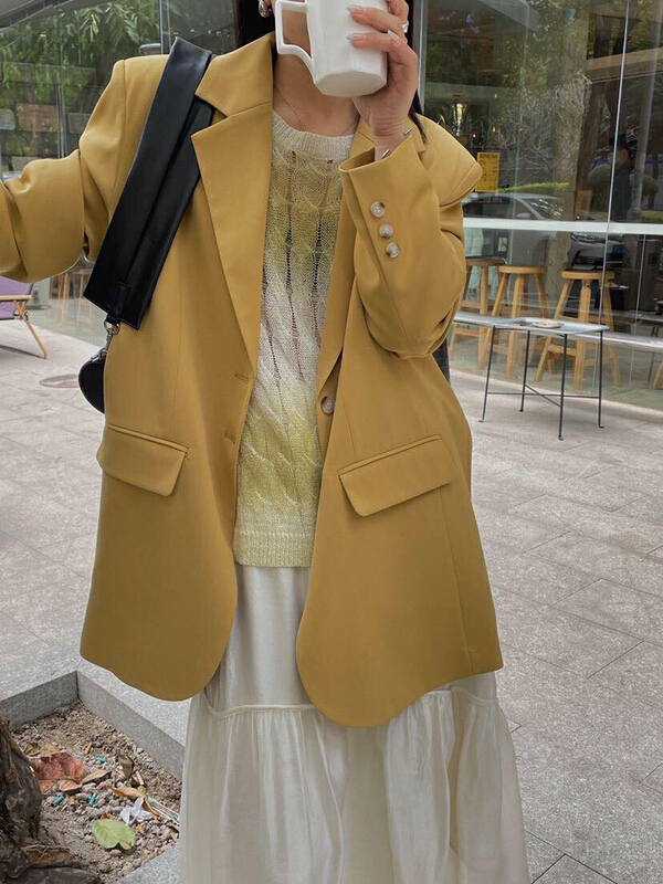 goods in stock! New year in early spring! [soul] Korean version fashion temperament minority design suit as18054211w# CLS