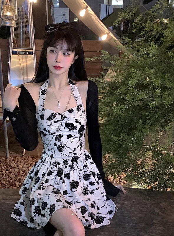 [w design] sweet, cool and hot girl's idea, small sexy short suspender dress + simple 100 suit 20661# WPL