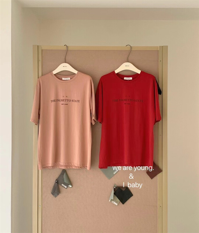 [we are young] Korean simple letter loose short sleeve T-shirt 016# zxx