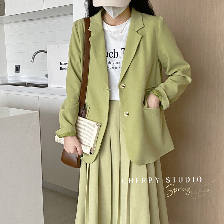 goods in stock! New year in early spring! [cherry studio] Korean style slim suit 5037# HBx