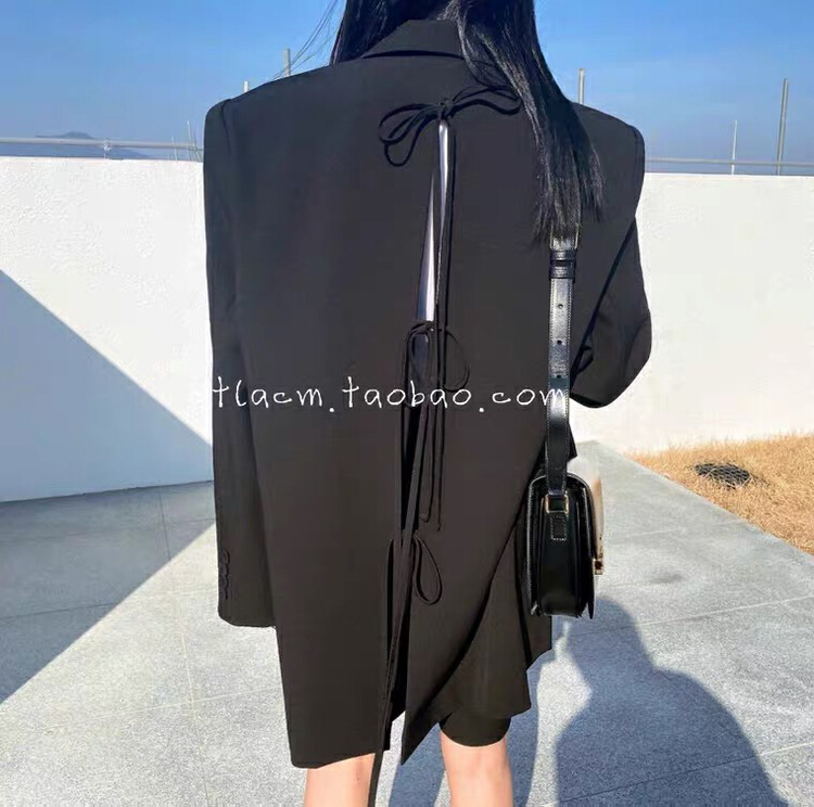 [c.h.z] back lace up thin material suit 80037# WTT