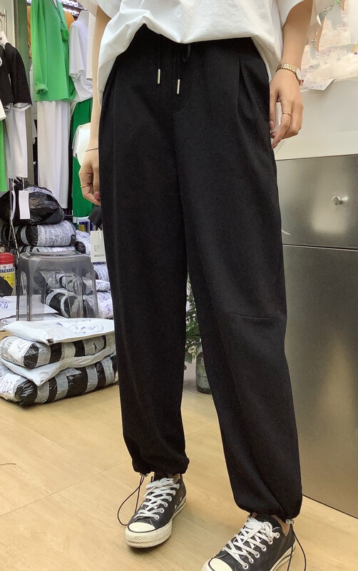 [DMX] elastic waist drawcord comfortable casual pants l3251# L