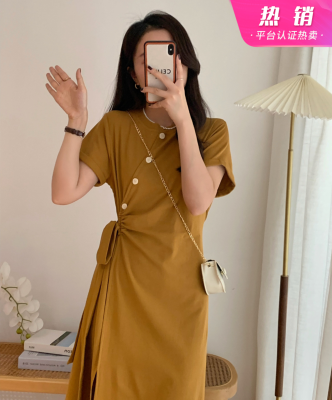 New in early summer! [victory. 2] fashion lady irregular bandage dress a1053# WPL