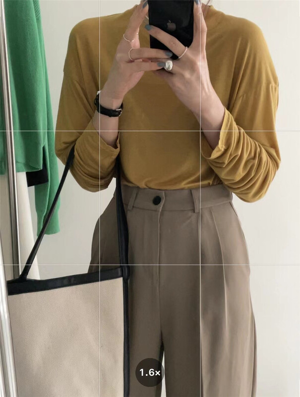 [in mode] simple solid color versatile blouse ys1-8613# cqw