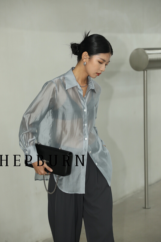 New year in early spring! [Hepburn Hepburn] net comfortable Korean shirt ys2-9888# L