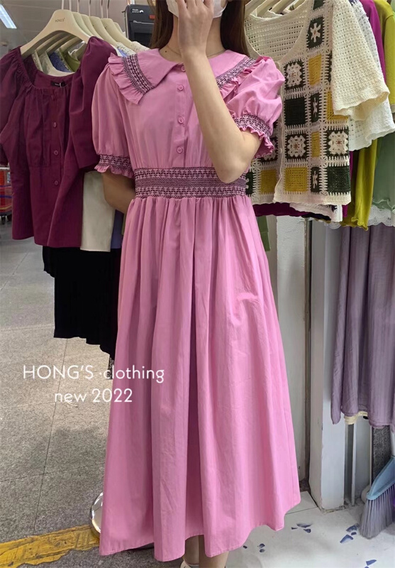 [Hong's] lady temperament waist closing dress ys1-2693# ll