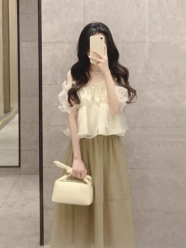 New in early summer! [jun.t] simple blouse + versatile skirt two piece suit 5829# PCZ