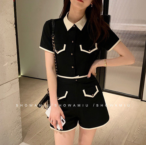 Early spring! [wgwe] slim and versatile shirt + comfortable and versatile Shorts Set 1119# PCZ