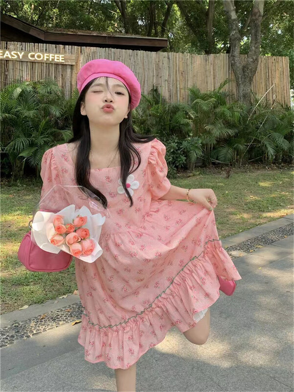 [timely rain] Fangling floral dress 48524# WPL