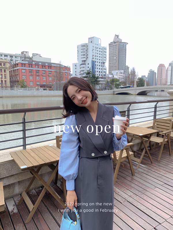 New year in early spring! [new open] retro fashion color contrast suit fy22230# zxl