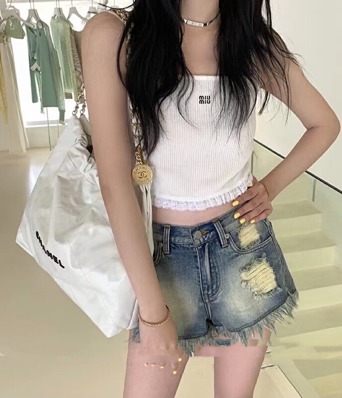 [thirteen inspirations] fashionable and versatile Vintage holes denim shorts r6625# PCZ