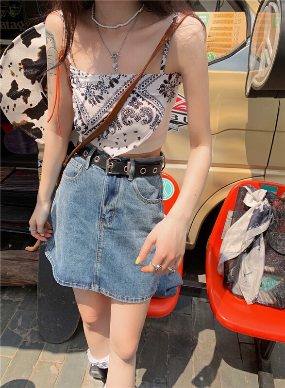 New year in early spring! [timely rain] versatile high waist slim A-line skirt 51076# jhy