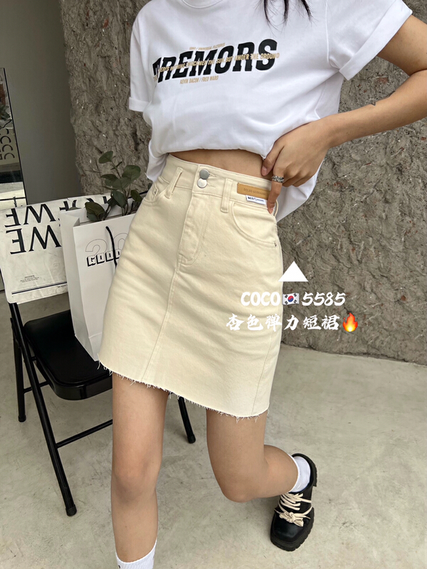 Original price 48.50! [Mi & Co Wu] Korean versatile elastic denim shorts c5585# hjy
