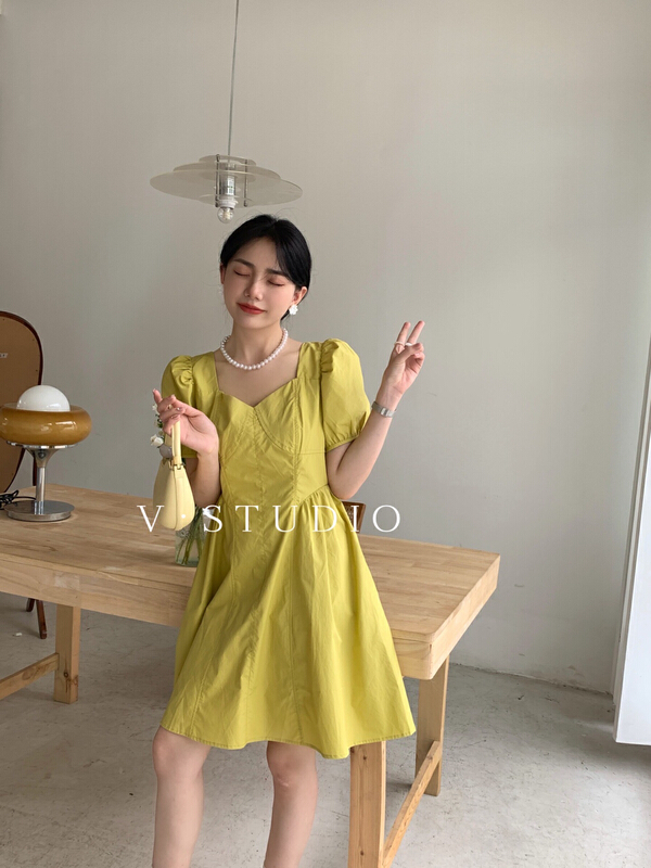 [v.studio] Korean fashion A-line dress 7959# zjy