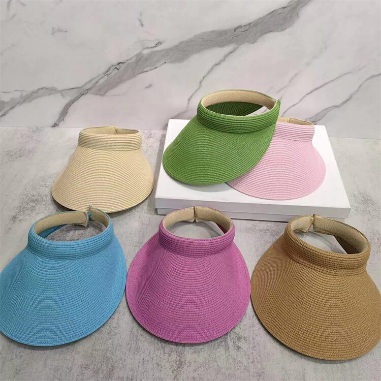 [Wang] woven color matching empty hat 10026# zxl