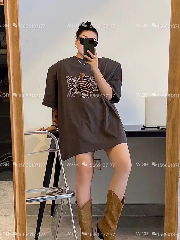 [9266 # printed East Korean letter T-shirt # T-shirt