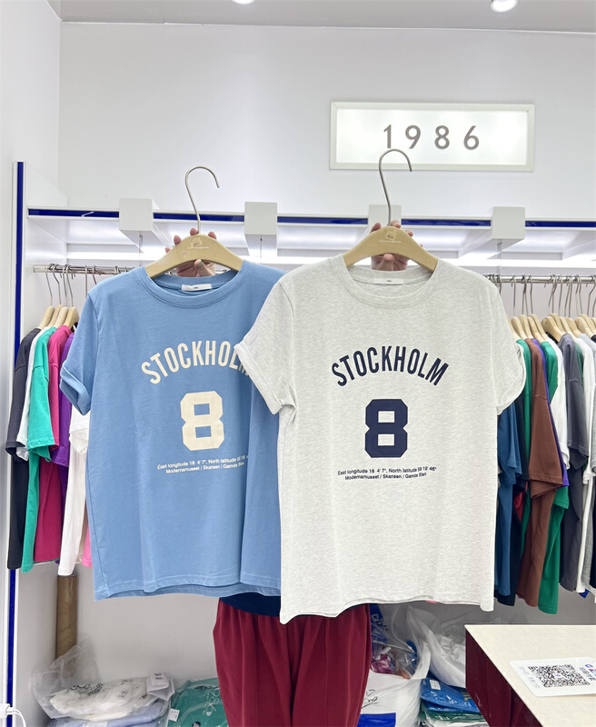 New in early summer! [1986] versatile simple and comfortable short sleeve T-shirt c832# LSL