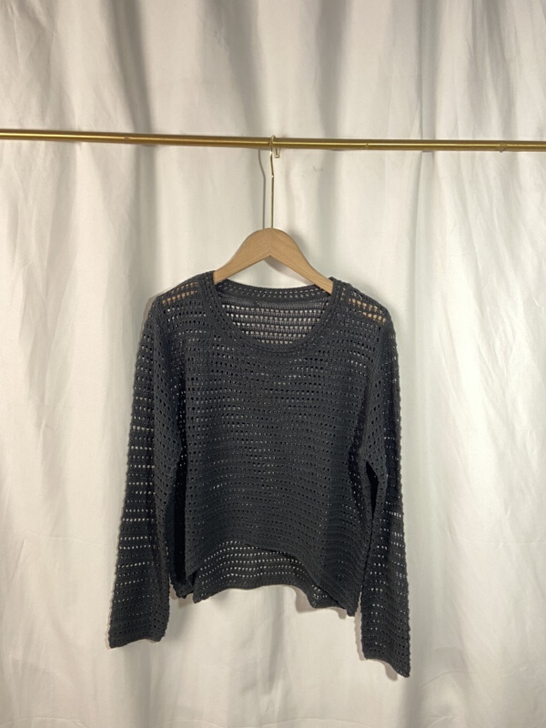 [Yi show shop] round neck Korean lazy long sleeve T-shirt 1175# Cl
