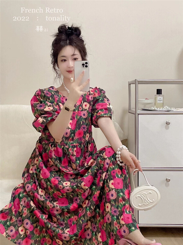 [again] French retro floral doll dress 2233# PCZ