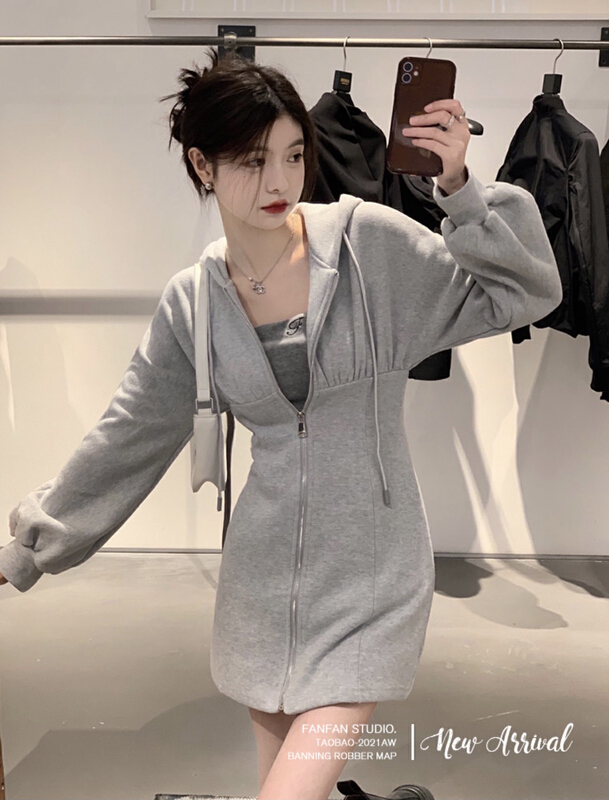 New year in early spring! [y.jia Yijia] fashion temperament slim zipper dress (dress only) ys2-5537# PCZ