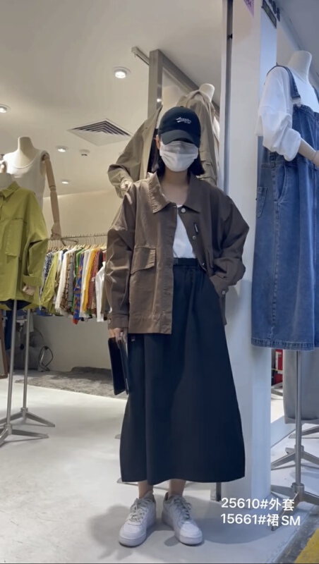 早春上新!【慕茄】寬鬆百搭單排扣牛仔外套  25610#  XYY