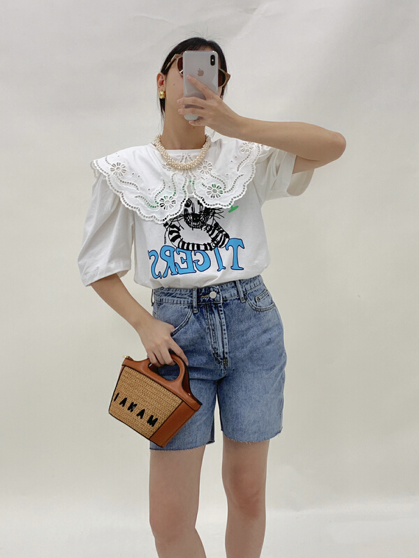 [attitude] age reducing versatile fashion short sleeve T-shirt aq4439# ozq