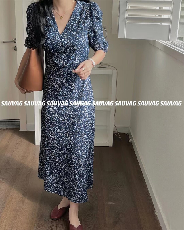 [sauvag] V-neck slim lady dress m213# ll