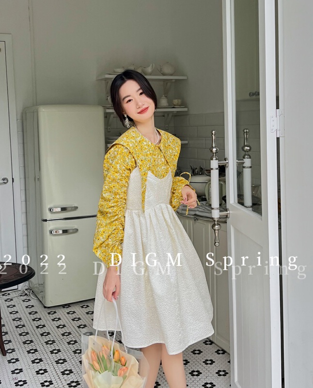 Original price 113.80! New year in early spring! [digm] simple solid color suspender dress 1514-1# zxx
