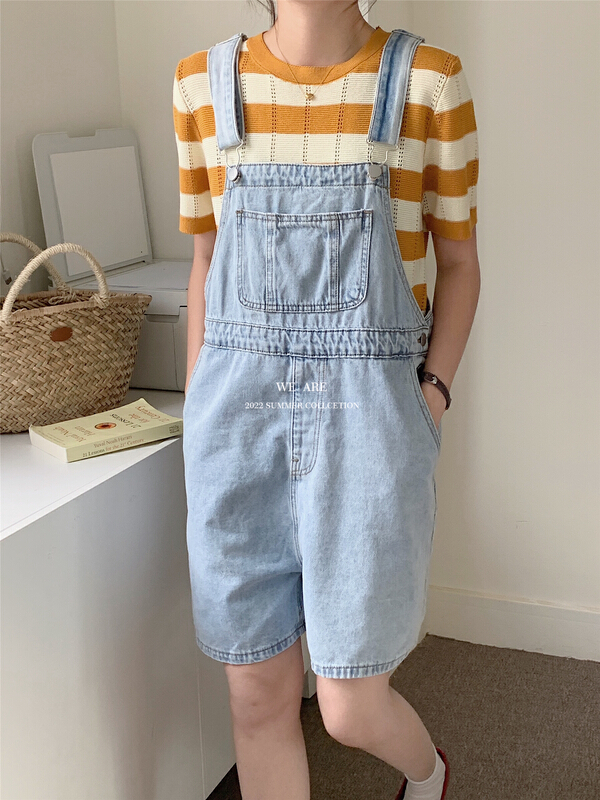 [we are] Korean retro loose strap pants 60059# zjy