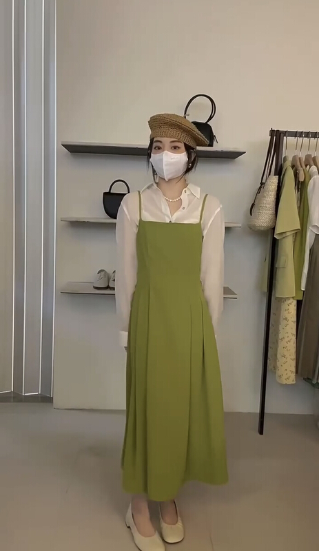 [Zoe Zoe] Korean style suit suspender dress (excluding interior) c597# L