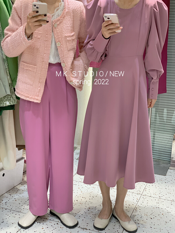 goods in stock! New year in early spring! [MK] Korean French versatile dress (with hair circle) 3119# hjy