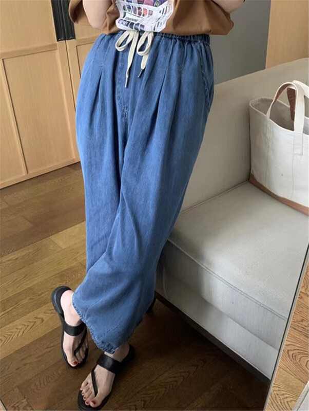 [malt] elastic waist versatile loose jeans 3113# XYJ