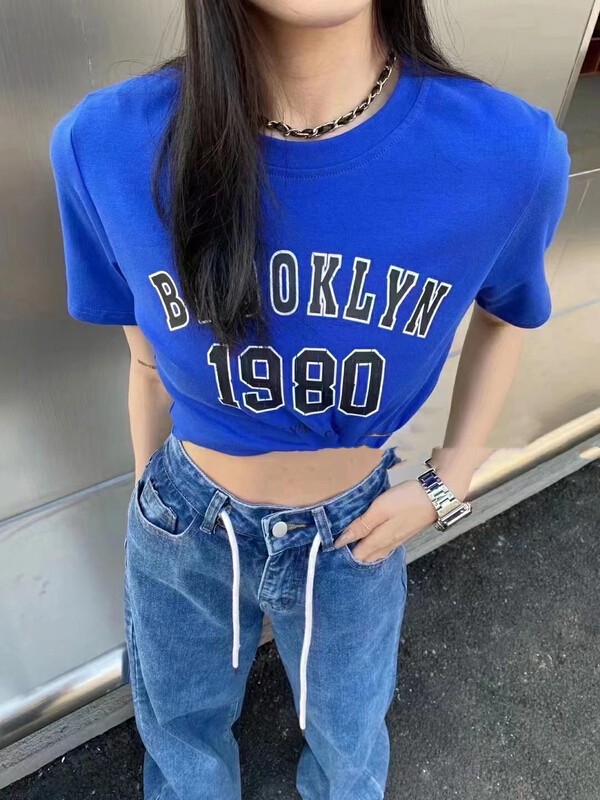 [blue show] Korean digital printed short sleeved T-shirt 9108# LSW